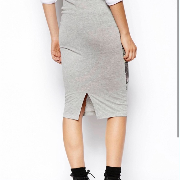 NWT! ASOS Hawaiian Floral Print Maxi Midi Pencil Skirt Size 8 Back Slit - Picture 9 of 9